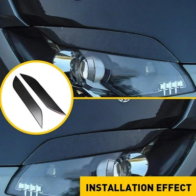 Cubierta de 2 piezas de fibra de carbono para faros cejas párpados para Nissan 350Z 2003-09 Foto 1 de 4