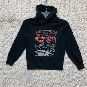 Nike Air Jordan Pullover Hoodie Sweater Boy's Size S Black graphic - Picture 1 of 8