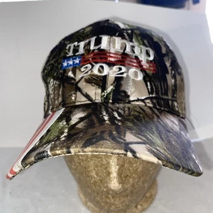 Trump 2020 Hat Camo With Flag. American Flag On The Brim MAGA - Picture 1 of 7