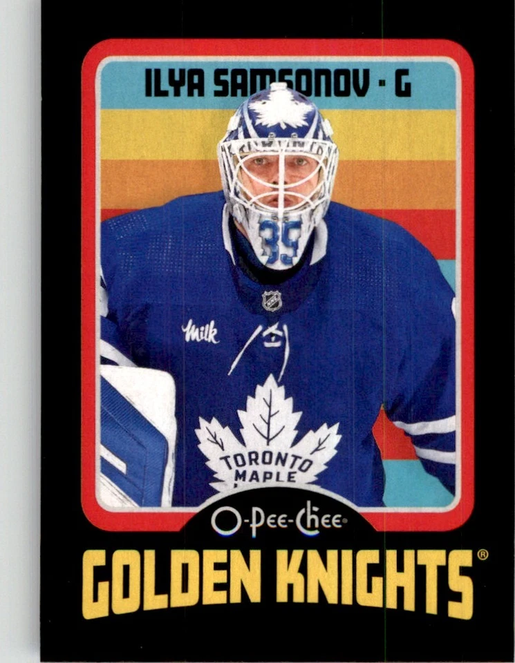 2024-25 O-PEE-CHEE RETRO BLACK ILYA SAMSONOV 061/100 TORONTO MAPLE LEAFS #137 - Image 1 of 2