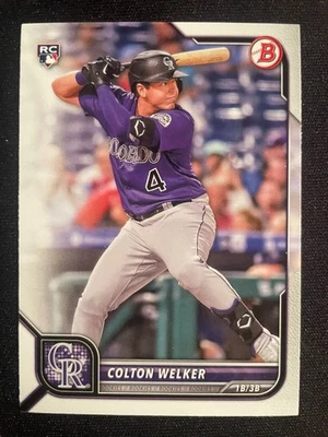 Colton WELKER 2022 Bowman Baseball Rookie #23 Colorado Rockies - Image 1 of 2