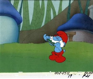 Original Produktion Cel von Papa Schlumpf aus den Schlümpfen (80er Jahre) - Bild 1 von 3