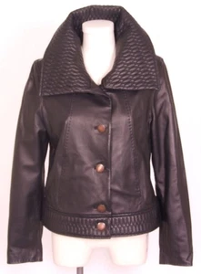 SIENA Very Soft Beautiful Ladies Black Leather Jacket SZ L US SZ 8 - Picture 1 of 6