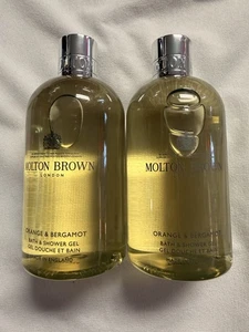 Gel bagno e doccia Molton marrone arancione e bergamotto 10 once Lotto di 2 - Foto 1 di 4