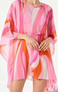 Designer Baumwolle Batist 3,50 Mtr x 1,55 Breit Italien Pink Rosa Orange - Bild 1 von 4