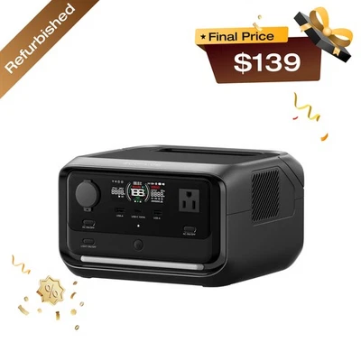 EcoFlow River 3 Plus 286Wh Portable Power Station LiFePO4 Battery Refurbished - Image 1 of 4