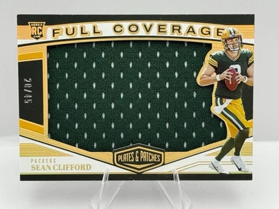 2023 Panini Plates & Patches Sean Clifford Full Coverage Jersey Gold RC #41/45 - Image 1 of 3