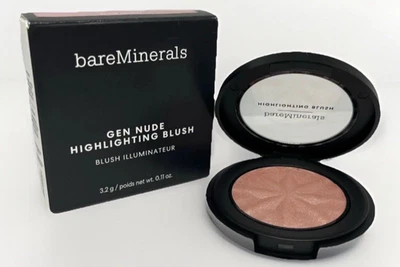bareMinerals Gen Nude Highlighting Blush ~ ROSE GLOW (Shimmer Pink) ~ 0.11oz NEW - Image 1 of 4