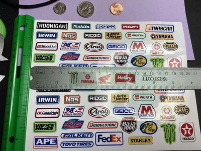 1/10  RC Scale Buggy Truggy CLEAR Vinyl Sponsor Decal Sticker Sheet 💦 U Cut ✂️  - Image 1 of 4