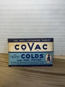 VINTAGE RAMON'S COVAC 12 Tablets LITTLE DOCTOR COLD & HAY FEVER FULL - Picture 1 of 2