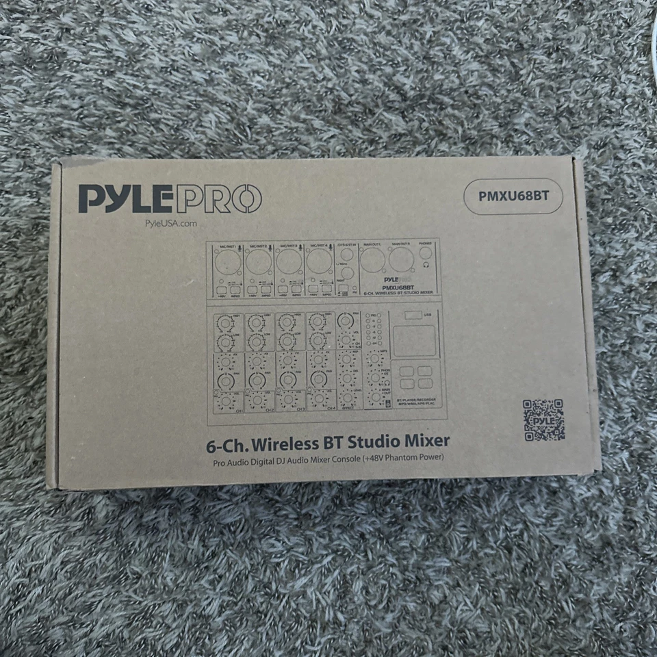 Pyle Pro 6 Channel Wireless BT Studio Mixer - PMXU68BT Brand New Sealed - Image 1 of 3
