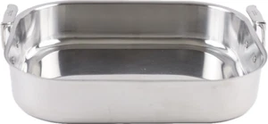 LARGE 16 x 13 Heavy All Clad Deep Roasting Pan stainless steel roaster handles - Picture 1 of 7