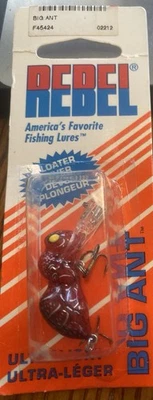 Nuevo Antiguo Stock Vintage Señuelo Rebelde BIG ANT F45424 Rojo Fuego  Foto 1 de 2