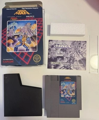 Nintendo NES- Mega Man- with Box/Manual/Insert Styrofoam - Capcom 1987 - Image 1 of 4