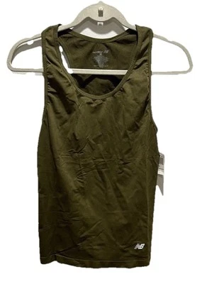 Camiseta sin mangas New Balance para mujer sin mangas espalda deportiva verde oliva talla mediana nueva con etiquetas Foto 1 de 4