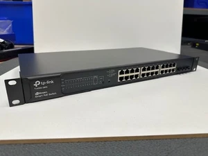 Commutateur TP Link JetStream 24 ports Gigabit Smart PoE+ avec 4 emplacements SFP - Testé - Photo 1/3