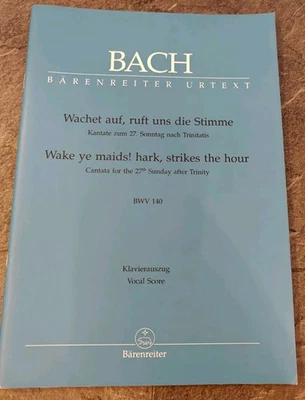 Bach Cantata For 27th Sunday After Trinity Wake Ye Maids Vocal Score Barenreiter - Image 1 of 3