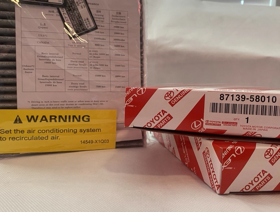 87139-58010 Toyota Filter Clean Air 8713958010 Genuine OEM Part