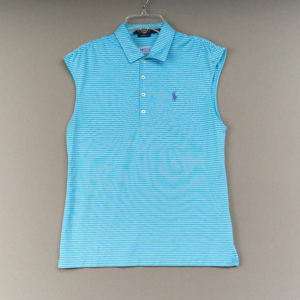Polo de golf Ralph Lauren para mujer a rayas M sin mangas Wyndham Championship Foto 1 de 4