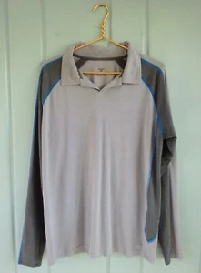Patagonia Mens XL Shirt Gray Color Block Pullover Long Sleeve Henley Organic - Picture 1 of 8