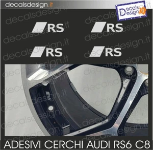 Set 4 Aufkleber in SILBERGRAU Personalisierung Felgen Audi RS6 C8 RS - Bild 1 von 1