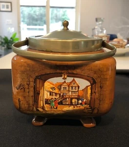 Vintage Biscuit Barrel Cookie Jar made in England by L & Sons Ltd - Ex Cond.! - Picture 1 of 8