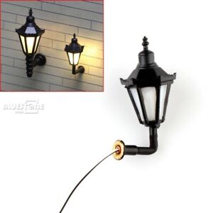 5pcs Model Railway N HO O G Scale Hanging Lamps Outdoor Wall Lamps Lights