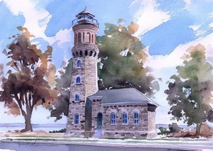 Fort Niagara Lighthouse Summer. Buffalo, New York. James Mann Art Prints - Picture 1 of 2