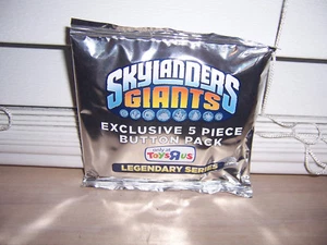Paquete exclusivo de botones de 5 piezas Skylanders Giants serie legendaria juguetes R EE. UU. - Imagen 1 de 3