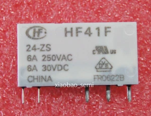 2 PIEZAS Relé HF41F-24-ZS HF41F-024-ZS 24V HONGFA 5 PINES - Imagen 1 de 1