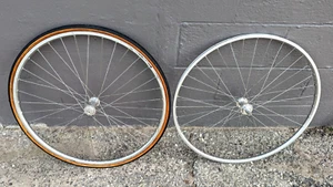 Vintage Hi-E wheelset silver 27" 36 hole sewup - Picture 1 of 12