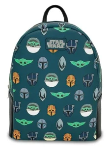 2020 Funko Star Wars Mandalorian Grogu Kunstleder Mini Rucksack super süß!! - Bild 1 von 14
