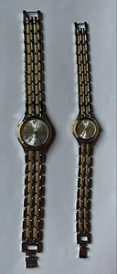 Juego de Reloj Geneva que Coincide con His Hers Tono Plateado Oro Nuevo Sin Etiquetas Vintage Look Sin Caja - Imagen 1 de 11