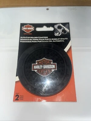 Posavasos porta bebidas Harley-Davidson Orange Bar & Shield OEM, paquete de 2 piezas Foto 1 de 3