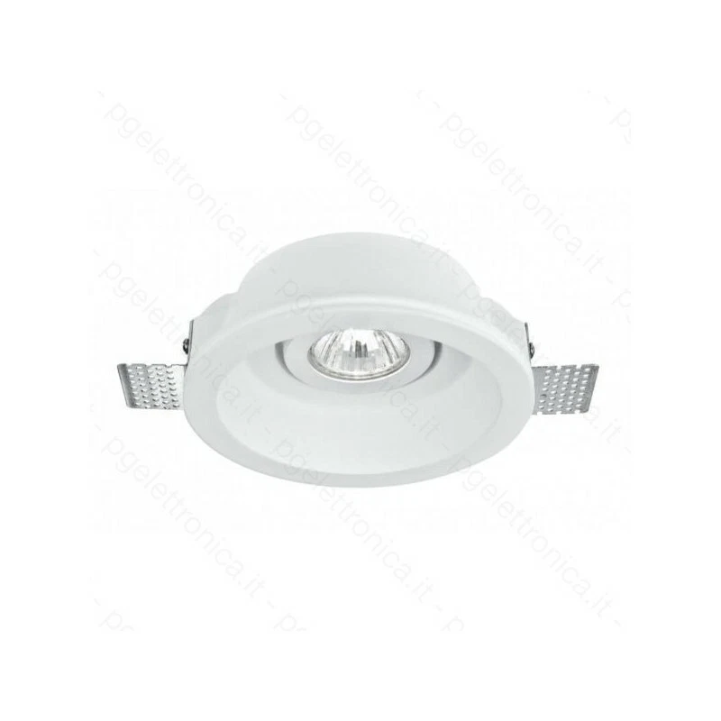 Intec Faretto in GESSO a Scomparsa da INCASSO TONDO orientabile Bianco 1xGU10 - Immagine 1 di 1
