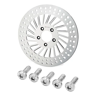 11.8" Front Left Brake Rotors & Bolts Fit For Harley Touring 08-24 Softail 15-Up - Image 1 of 4