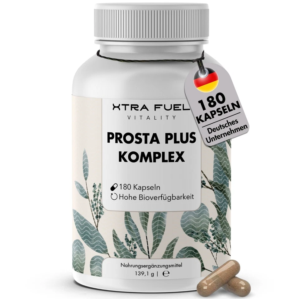Prostata Kapseln 180 Stück, Prosta Plus Komplex, vegan, geprüft & hochdosiert - Bild 1 von 4