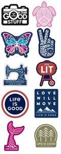 Life Is Good LIG Stick On Troquelado Pequeña Calcomanía Pegatinas para Coches, Portátiles, Libros - Imagen 1 de 20