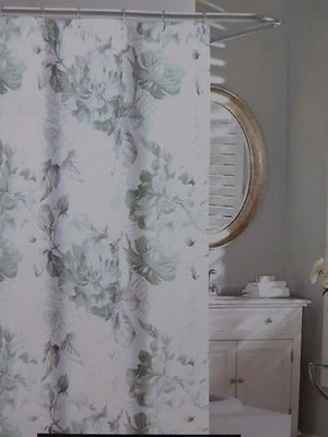 Cortina de ducha de tela de jardín Cynthia Rowley Covent 72" x 72" nueva en paquete Foto 1 de 4