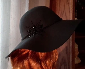 Ladies David & Young Grey Floppy 100% Wool Hat One Size - Picture 1 of 3