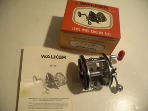 NEW in Box Vintage Walker No. 311 Level Wind Trolling Fishing Reel +Instructions - Picture 1 of 15