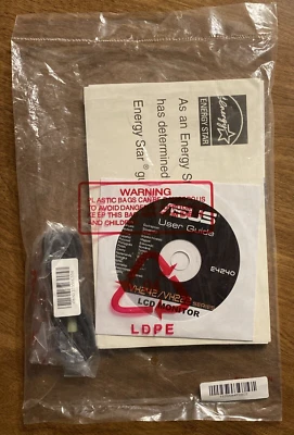 NEW SEALED LCD MONITOR USER MANUAL GUIDE & CD FOR ASUS E4240 VH242 VH222 SERIES - Image 1 of 4