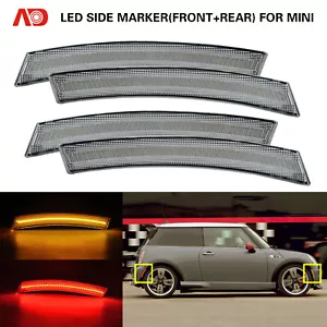 For 02-08 Mini Cooper R5 0R52 R53 LED Side Marker Fender Light Front Rear 4pcs - Foto 1 di 8