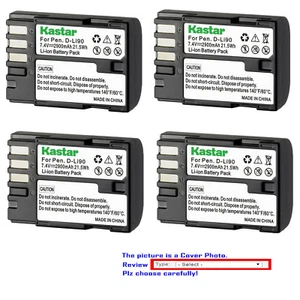 Kastar Replacement Battery for Pentax D-Li90 D-BC90 & Pentax K-1 k1 Camera - Picture 1 of 7
