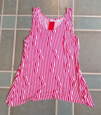 Traje de baño asimétrico rojo/blanco Cato para niñas talla L (14-16) Foto 1 de 4