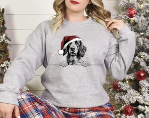 Xmas Sweater English Setter Dog Christmas Sweater Xmas Jumper Xmas Sweatshirt - Picture 1 of 2