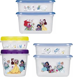 Ziploc Behälter Disney Princess Schraubverschluss & Behälter 3er Set Neu - Bild 1 von 5