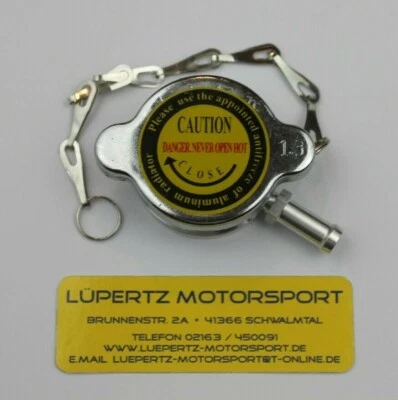 Flangia di saldatura in alluminio bocchettone di riempimento radiatore piccolo incl. coperchio radiatore 1,3 bar  - Immagine 1 di 2