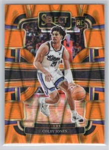 2023-24 Panini Select #83 Colby Jones Orange Tectonic Prizms Sacramento Kings RC - Bild 1 von 2