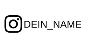 2x Autoaufkleber Instagram Wunschname bis 20cm 55 Farben - Bild 1 von 4